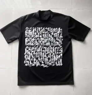 [5011] "Slow" Hand-drawn Calligraphy Shirt